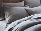 Fig Linens - Coyuchi Organic Linen Chambray Bedding - Charcoal