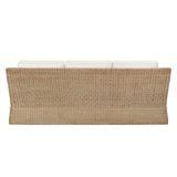 Rattan Sofa - Worlds Away Daphne Sofa - Reverse View - Fig Linens and Home