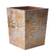 Distressed Waste Basket in Champagne & Gold by Kim Seybert at Fig Linens and Home