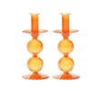 Bella Candlestick in Amber, Set of 2 by Kim Seybert at Fig Linens and Home