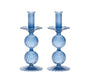 Bella Candlestick in Cadet, Set of 2 by Kim Seybert at Fig Linens and Home