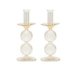 Bella Candlestick in Champagne, Set of 2 by Kim Seybert at Fig Linens and Home