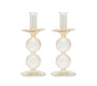 Bella Candlestick in Champagne, Set of 2 by Kim Seybert at Fig Linens and Home