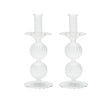 Bella Candlestick in Clear, Set of 2 by Kim Seybert at Fig Linens and Home