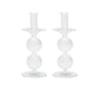 Bella Candlestick in Clear, Set of 2 by Kim Seybert at Fig Linens and Home