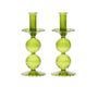 Bella Candlestick in Olive, Set of 2 by Kim Seybert at Fig Linens and Home