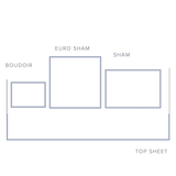 Cavriglia Embroidery Bedding | Dea Fine Linens Hotel Sheets & Duvets - Bed Diagram 2