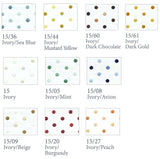 Viareggio Embroidery by Dea Linens | Dots Embroidered Swatches at Fig Linens