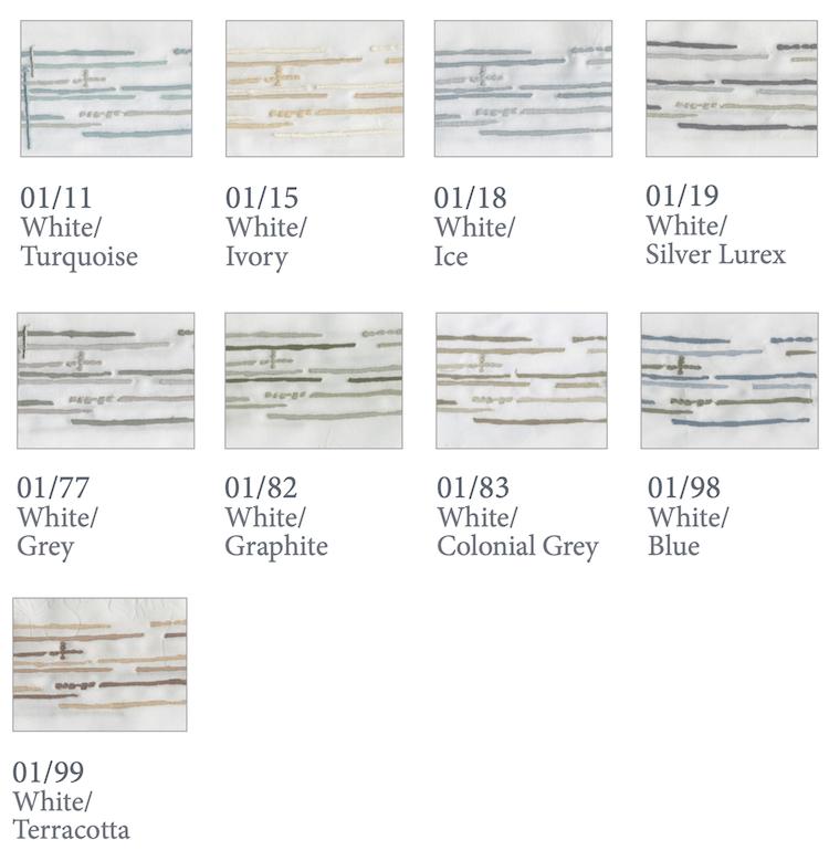 Dea Linens Graffiti Embroidery Bedding Swatches