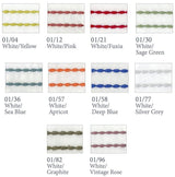 Lajatico Embroidery Bedding Swatch Chart by Dea Linens