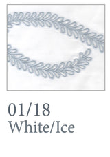 Dea Linens Mirea Embroidery Swatch - Custom Bedding - Ice 18 - Fig Linens and Home