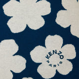 Detail close K Hanadot Navy Decorative Pillow by Kenzo Paris at Fig Linens and Home