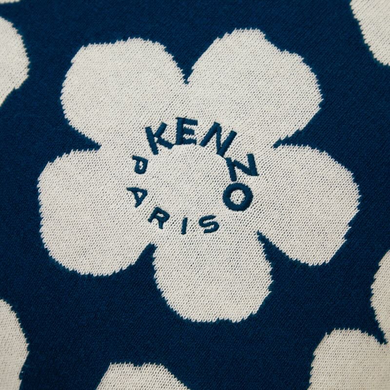 Kenzo K Hanadot Navy Decorative Pillow by Kenzo Paris at Fig Linens and Home