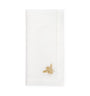 Bombo White and Gold Linen Napkins by Sferra - Fig Linens