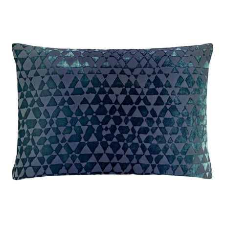 Fig Linens - Triangles Velvet Shark Boudoir Pillows by Kevin O’Brien Studio