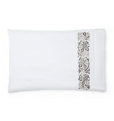 Fig Linens - Saxon Bedding Collection by Sferra - gray pillowcase