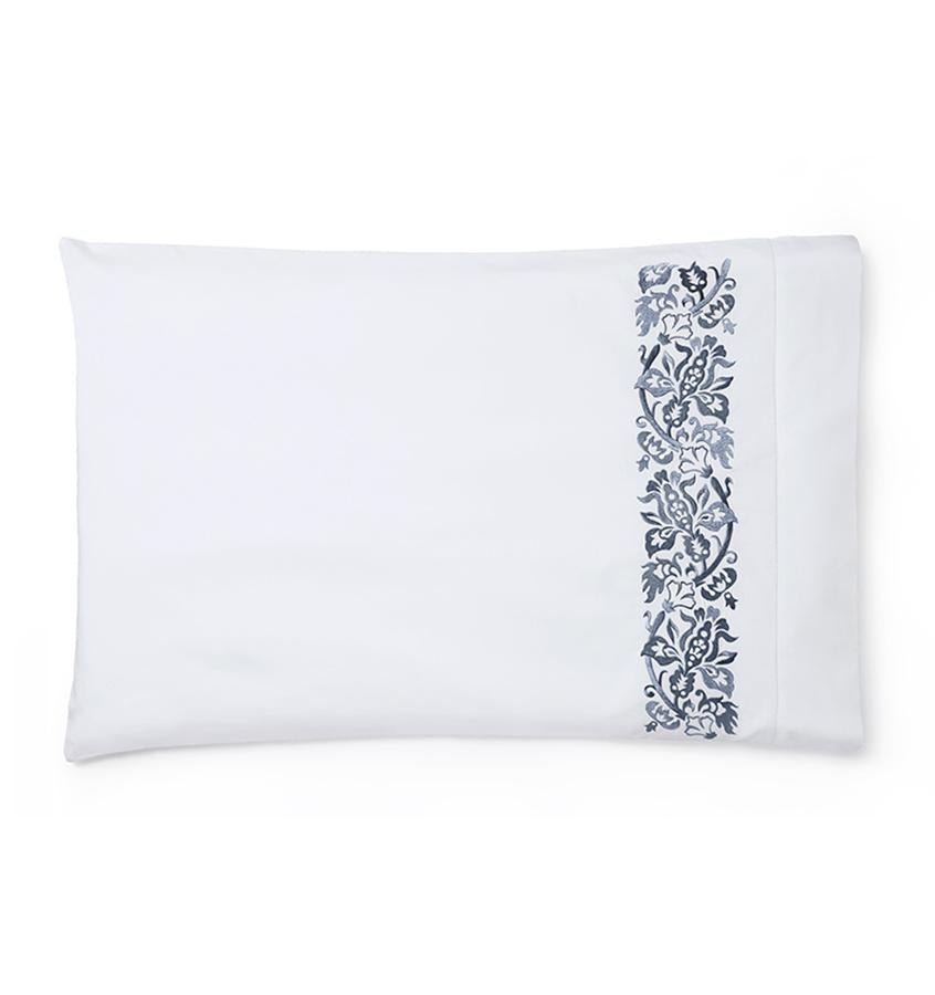 Fig Linens - Saxon Bedding Collection by Sferra - indigo pillowcase