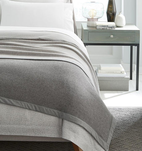 Nerino Gray Wool Blanket by Sferra | Fig Linens and Home