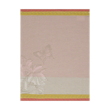 Jardin Des Papillons Kitchen Hand Towels Fig Linens magnolia pink