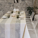 Le Jacquard Français Table Linen Fleurs Gourmandes Chalk Fig Linens