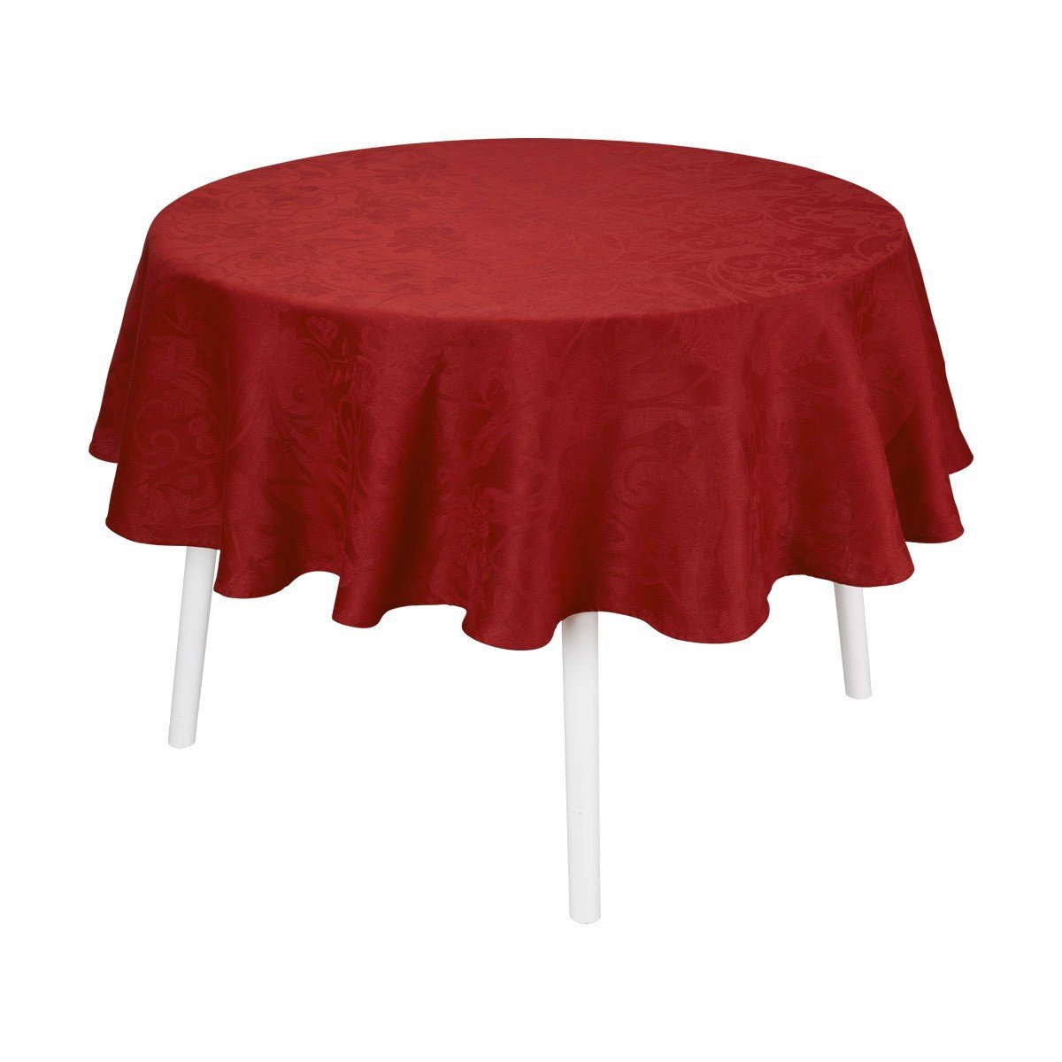 Le Jacquard Français Table Linen Tivoli in Velvet Red Fig Linens Tablecloth