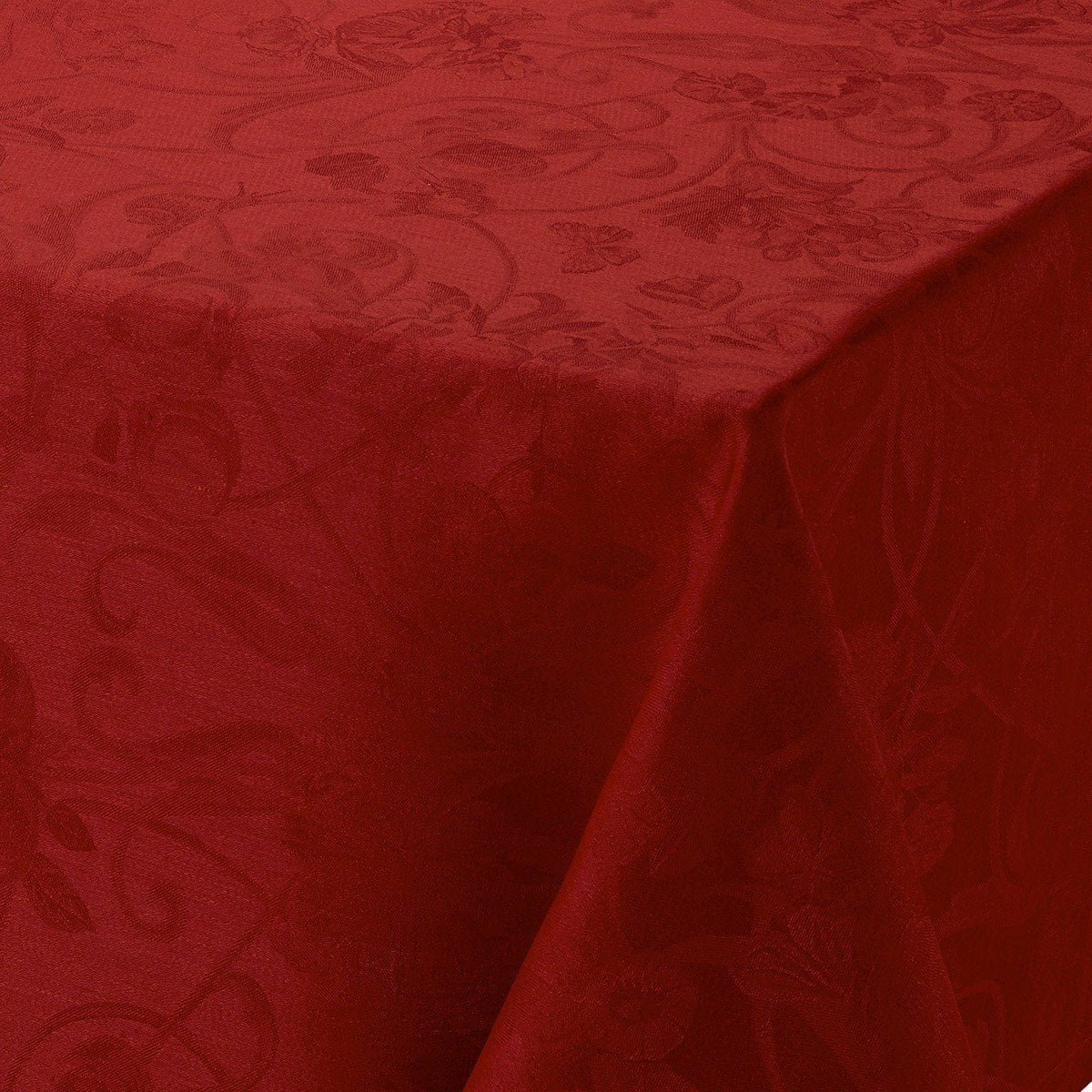 Le Jacquard Français Table Linen Tivoli in Velvet Red Fig Linens Tablecloth