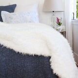 Pom Pom at Home - Tula White Oversized Throw - Fig Linens