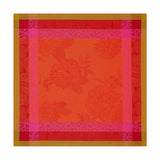 Le Jacquard Français Table Linen Parfums De Bagatelle Fig Linens Red Orange Pink napkin