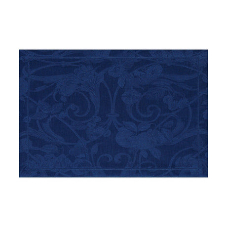 Le Jacquard Français Table Linen Tivoli in Sapphire Navy Blue Fig Linens placemat