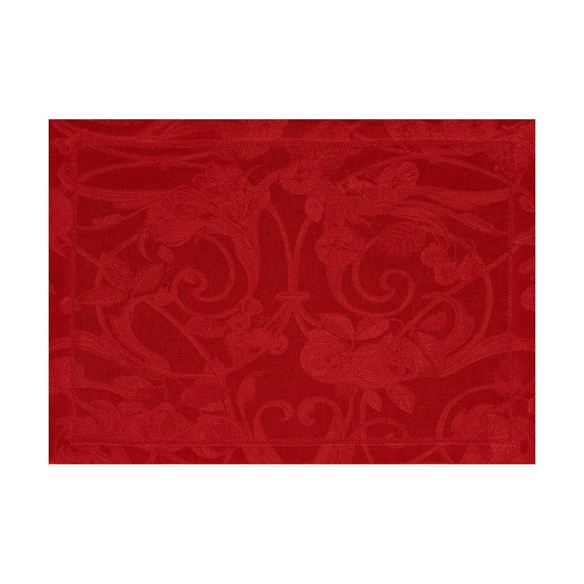 Le Jacquard Français Table Linen Tivoli in Velvet Red Fig Linens placemat