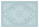 Le Jacquard Français Coated Table Linen Syracuse Enduit  Fig Linens Aqua Blue placemat