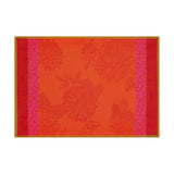 Le Jacquard Français Table Linen Parfums De Bagatelle Fig Linens Red Orange Pink Placemat