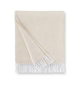 Terzo Sand Throw by Sferra | Fig Linens and Home - Beige throw