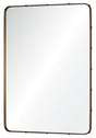 Large Leather Wrapped Wall Mirror by Michael S. Smith - Fig Linens