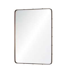 Mirror Image Home - Ponti Leather Wrapped Mirror by Michael S. Smith | Fig Linens