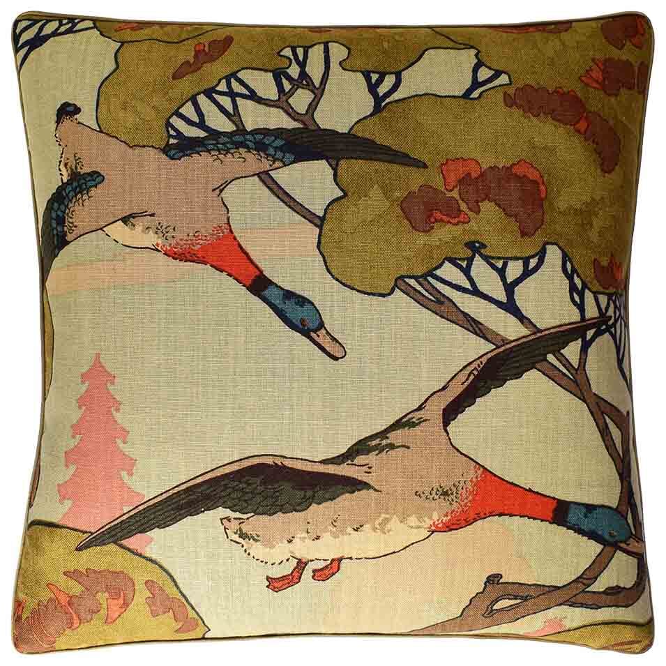 Flying Ducks Sky - Throw Pillow by Ryan Studio