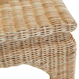 Coffee Table Corner Detail View - Guinevere Rattan Coffee Table | Worlds Away Home Decor