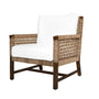 Harmon Seagrass Club Chair Angle View | Worlds Away Sun Room, Beach House or Florida Furniture