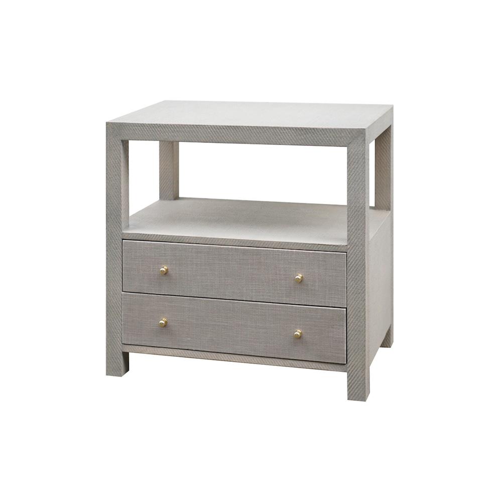 Hattie Gray Side Table - Worlds Away at Fig linens