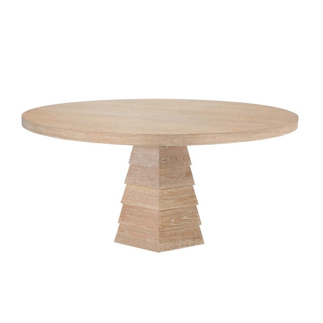 Hugo Cerused Oak Dining Table | Worlds Away Furniture - 1