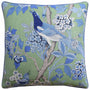 Hydrangea Bird Emerald Blue - Throw Pillow by Ryan Studio - GP and J Baker Fabric