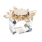 Coronet Napkin Ring in Gold & Crystal, Set of 4 in a Gift Box by Kim Seybert at Fig Linens and Home