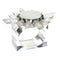 Coronet Napkin Ring in Silver & Crystal, Set of 4 in a Gift Box by Kim Seybert at Fig Linens and Home