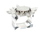 Coronet Napkin Ring in Silver & Crystal, Set of 4 in a Gift Box by Kim Seybert at Fig Linens and Home