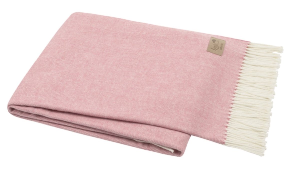 Italian Herringbone Berry Sorbet Throw by Lands Downunder