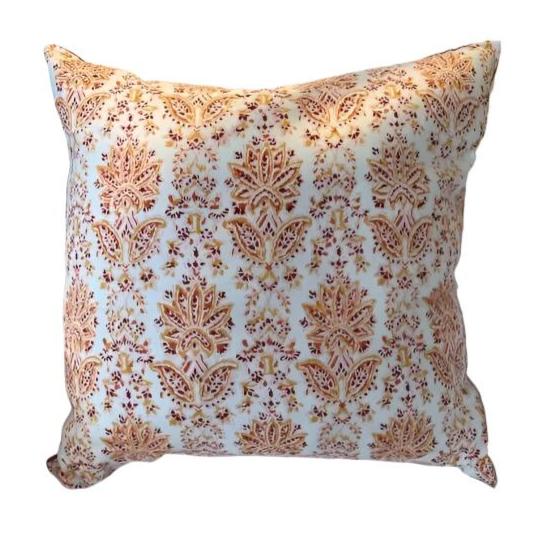 Ninna Saffron Throw Pillow by John Robshaw Textiles