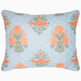 Pillow Sham Front - John Robshaw Cotton Quilted - Bipin Tangerine at Fig Linens and Home