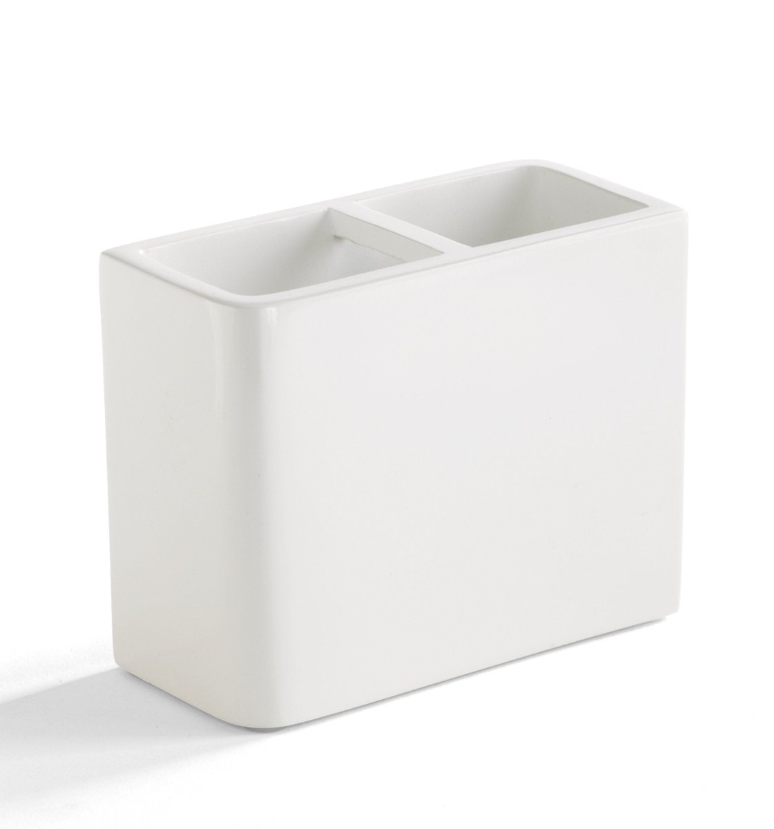 Kassatex Lacca White Toothbrush Holder