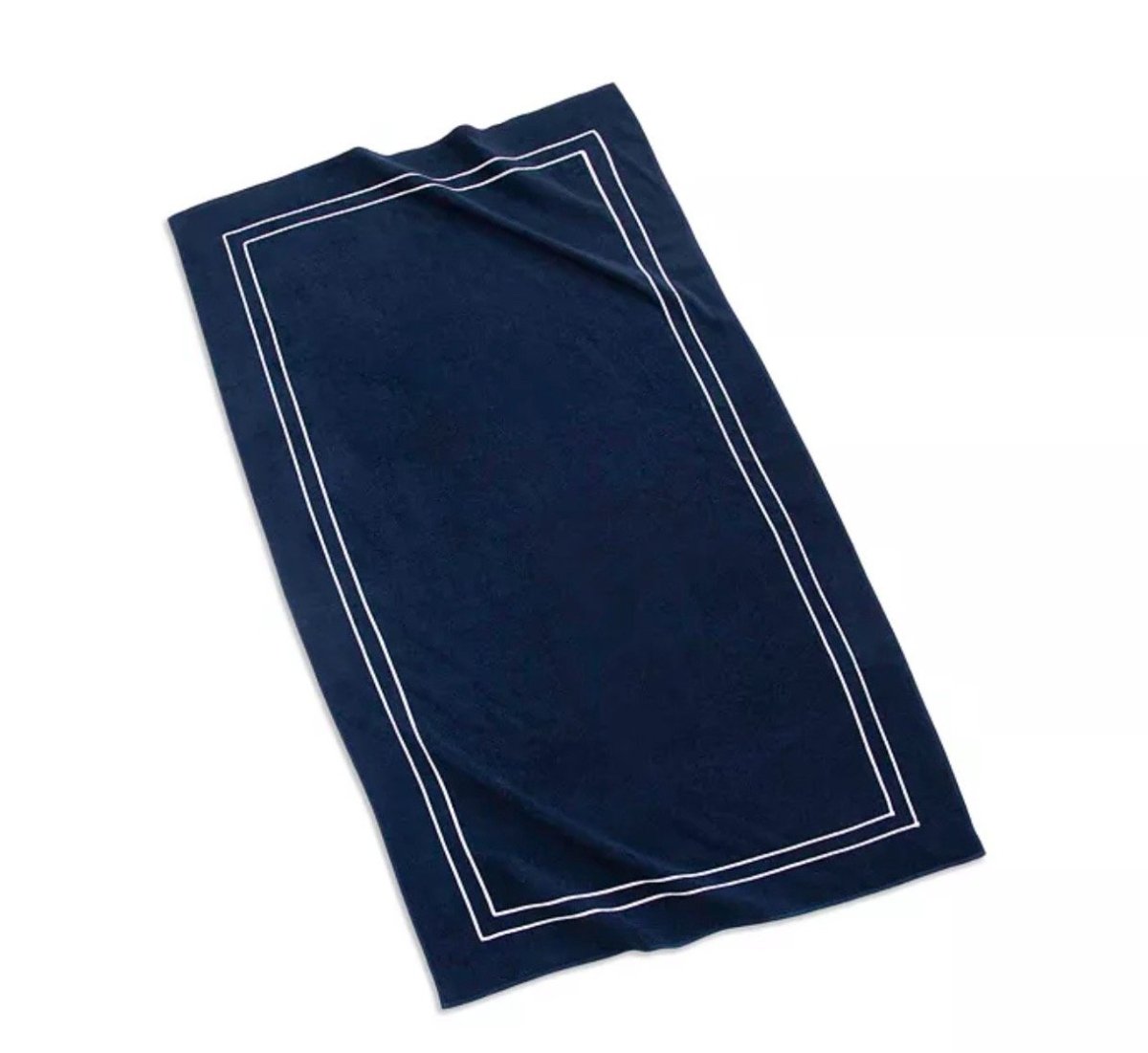 Amalfi Navy Beach Towels | Kassatex at Fig Linens