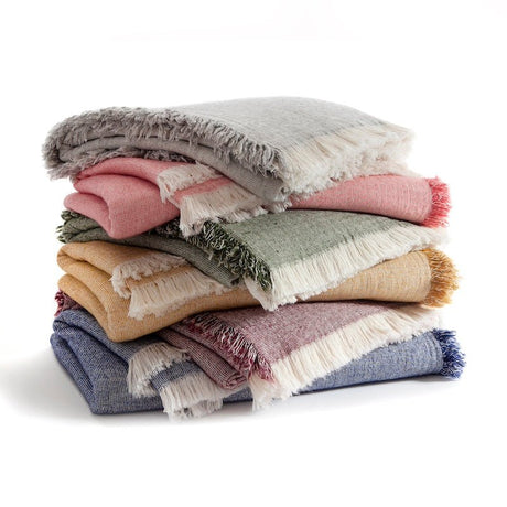 Throw Blankets - Brentwood Throw by Kassatex at Fig Linens and Home